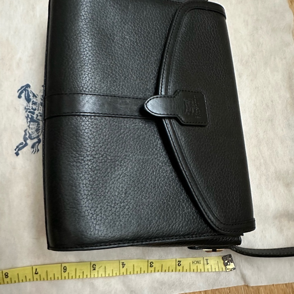 BURBERRY Shoulder Bag Crossbody Pochette Horse Logo Leather Black fashion goods - Picture 8 of 9